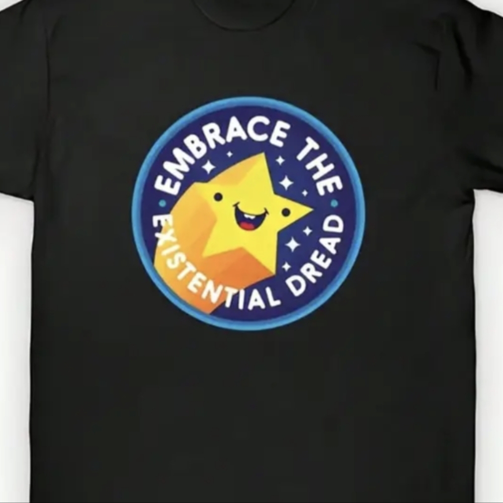 T-Shirt--"Existential Dread" in Black, Men's size XL  ✴️LAST ONE✴️
